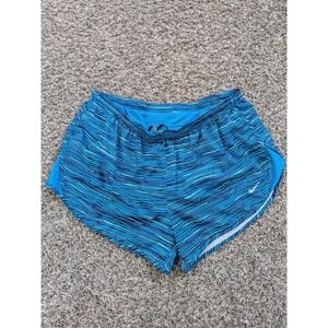 Nike Running Tempo Ultra Lined Running Shorts Blue Striped Print XL